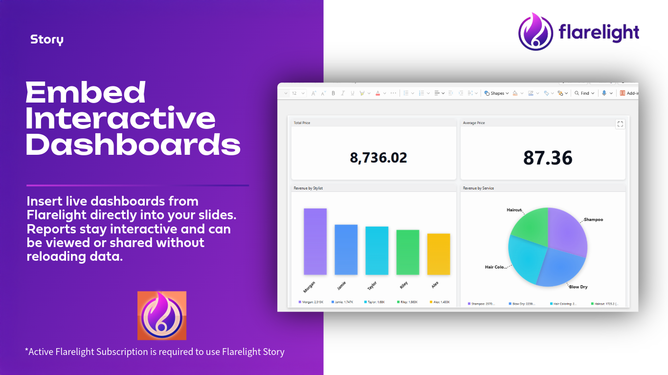Story - Interactive reports, right in your slides